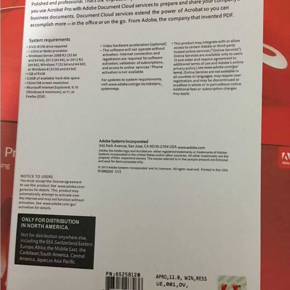 Adobe Acrobat Pro DC Software Packaging - Picture 5 of 5